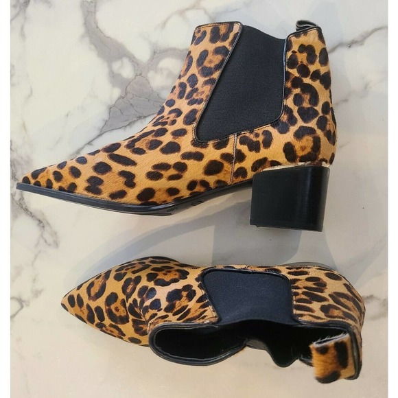 Nine West Honors Cheetah Print Point Toe Bootie Womens Sz 11 - Picture 4 of 9